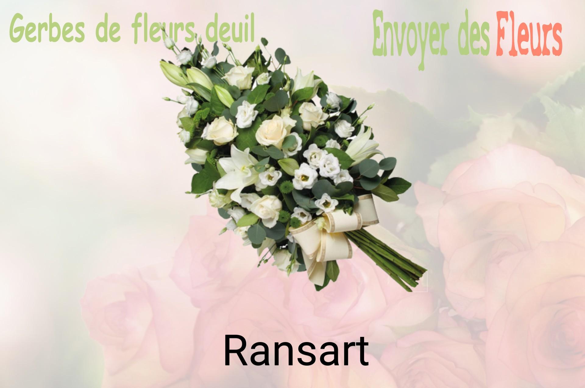 Gerbe de fleurs de deuil livrée à Ransart